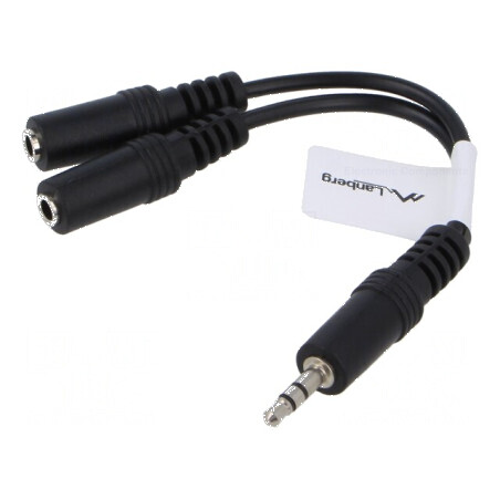 Cablu Jack 3,5mm 3pin soclu x2 mufe 0,1m | Electronic-mag.ro | Componente Electronice