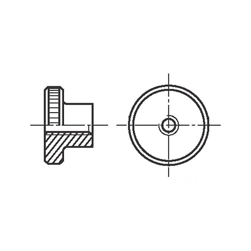 Piuliță rotundă M3 0,5 din oțel inoxidabil A1 BN 10904 DIN 466 | Electronic-mag.ro | Componente Electronice