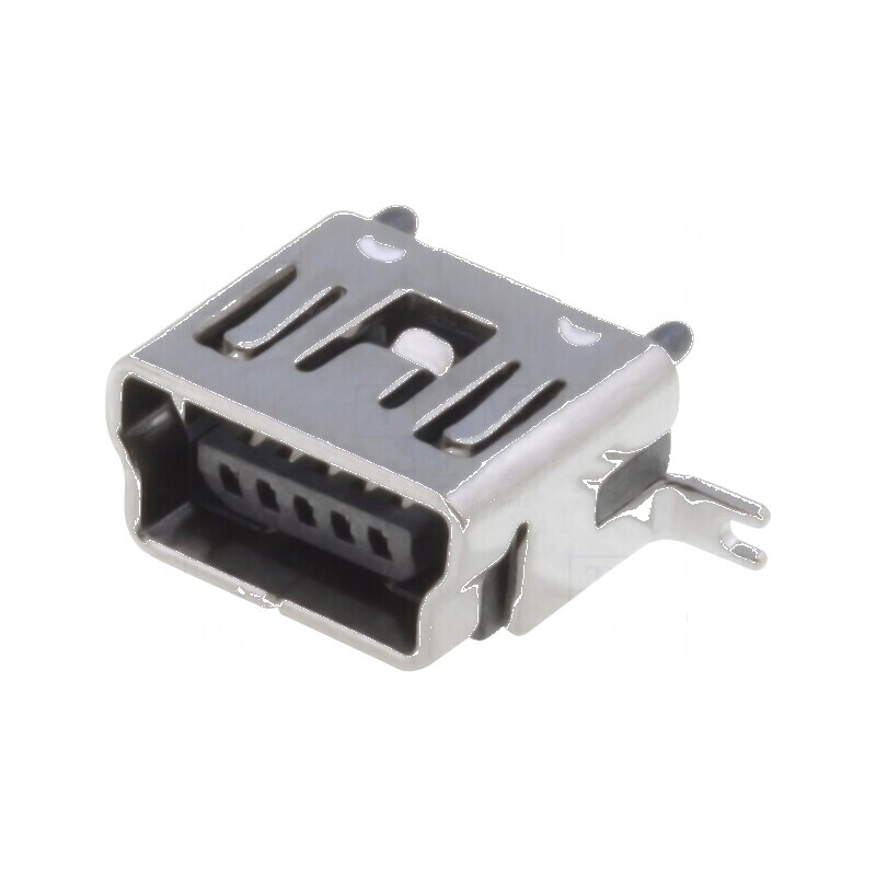 Conector USB B Mini Soclu SMT Vertical USB 2.0 Aurit | Electronic-mag.ro | Componente Electronice
