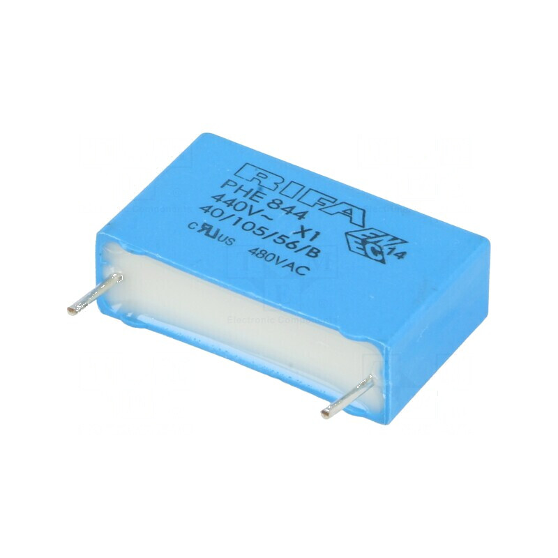 Condensator polipropilenă X1 PHE844 100nF 26x8x16mm THT | Electronic-mag.ro | Componente Electronice