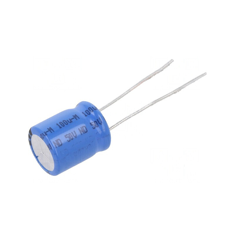 Condensator electrolitic THT 100uF 50V Ø10x12mm 5mm | Electronic-mag.ro | Componente Electronice