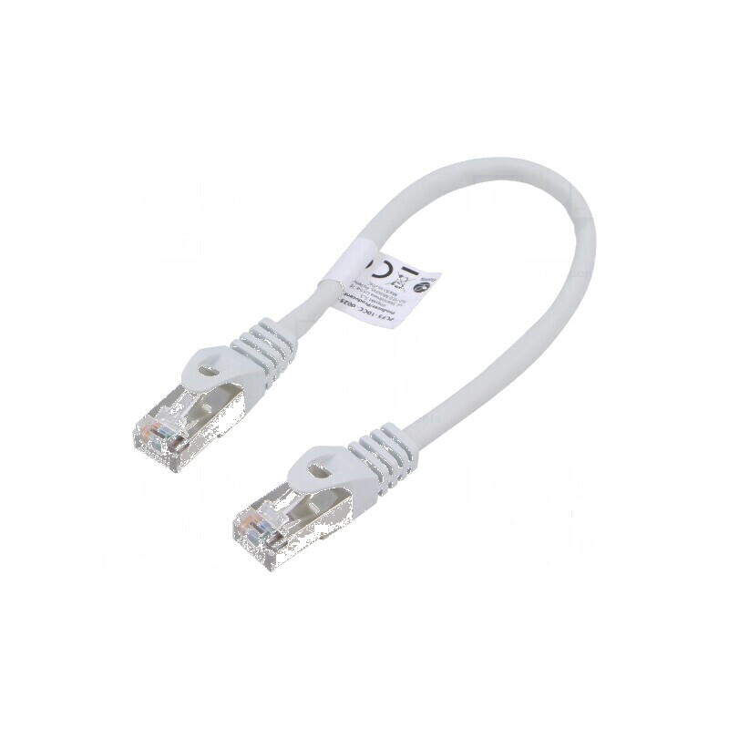 Cabluri Patch F/UTP 5e CCA PVC gri 0,25m 26AWG | Electronic-mag.ro | Componente Electronice