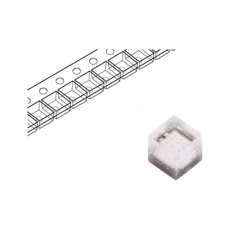 LED UV 150° 700mA 390-410nm 3W 1,6x1,6x1,5mm | Electronic-mag.ro | Componente Electronice