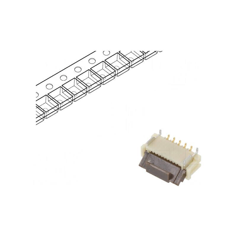 Conector FFC/FPC Vertical ZIF 10 PIN SMT FH12 50V 500mA | Electronic-mag.ro | Componente Electronice