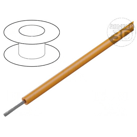 Cablu HELUTHERM® 145 1x0,25mm² litat Cu portocalie - temperatură -55÷145°C | Electronic-mag.ro | Componente Electronice