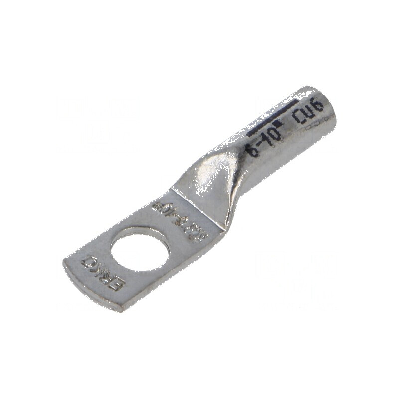 Vârf inelar tubular M6 10mm² crimpat pe cablu cositorit | Electronic-mag.ro | Componente Electronice