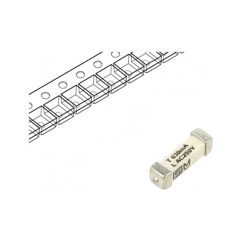 Siguranţă întârziere 630mA 250VAC 125VDC SMD cupru | Electronic-mag.ro | Componente Electronice Siguranţă întârziere 630mA 250VAC 125VDC SMD cupru | Electronic-mag.ro | Componente Electronice