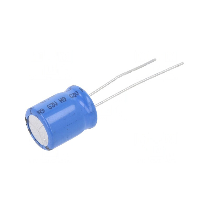 Condensator electrolitic THT 47uF 63VDC Ø10x12mm 5mm Raster | Electronic-mag.ro | Componente Electronice