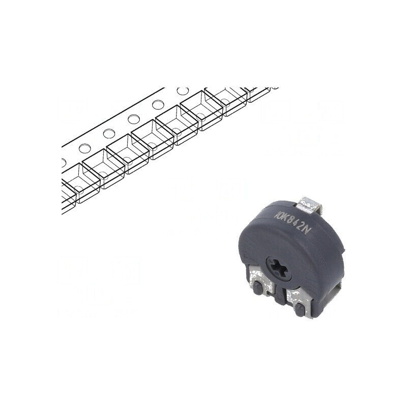 Potențiometru orizontal 10kΩ 150mW montare simplă | Electronic-mag.ro | Componente Electronice