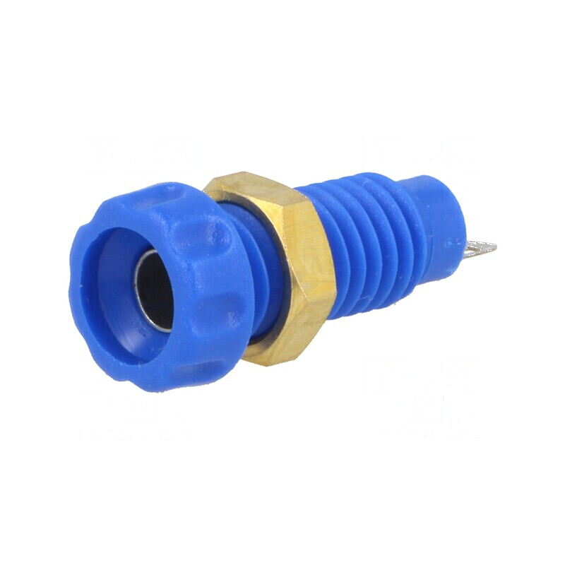 Conector banană 4mm soclu 10A 60VDC albastru nichelat 23mm | Electronic-mag.ro | Componente Electronice Conector banană 4mm soclu 10A 60VDC albastru nichelat 23mm | Electronic-mag.ro | Componente Electronice