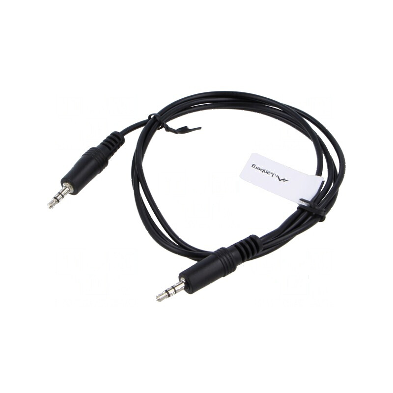 Cablu audio Jack 3,5mm 3pin mufe ambele părţi 1,2m negru PVC | Electronic-mag.ro | Componente Electronice