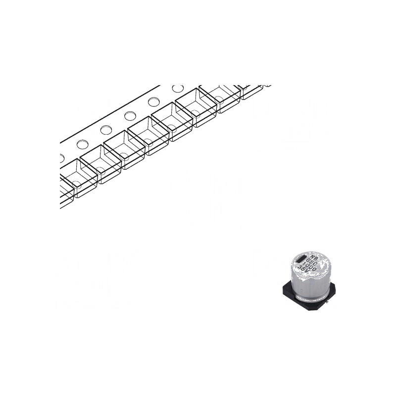 Condensator electrolitic SMD 1mF 35VDC ±20% -55÷105°C 2000h | Electronic-mag.ro | Componente Electronice