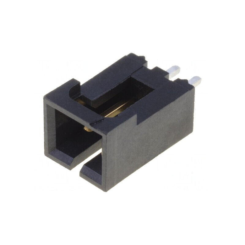 Conector cablu-placă soclu tată SL 2,54mm PIN 2 THT aurit | Electronic-mag.ro | Componente Electronice