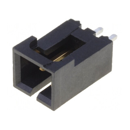 Conector cablu-placă soclu tată SL 2,54mm PIN 2 THT aurit | Electronic-mag.ro | Componente Electronice