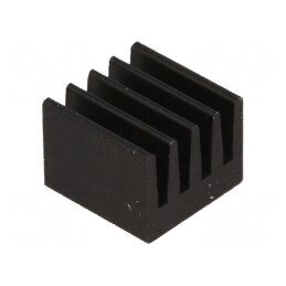 Radiator aluminiu extrudat negru 8mm x 8mm x 6mm 74K/W | Electronic-mag.ro | Componente Electronice