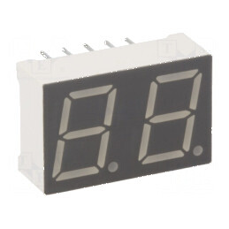 Afișaj LED 7 segmente 10mm 0,39 roșu 2 car. | Electronic-mag.ro | Componente Electronice