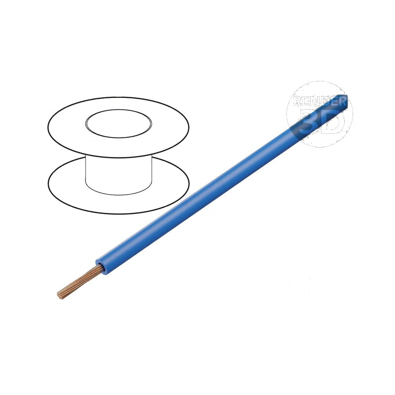 Cablu FlexiVolt 1x0,17mm2 Cu PVC Albastru 50V | Electronic-mag.ro | Componente Electronice