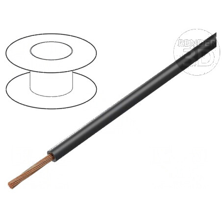 Cablu FLRY-A 1x1,5mm2 PVC negru 60V 100m Clasa 5 | Electronic-mag.ro | Componente Electronice