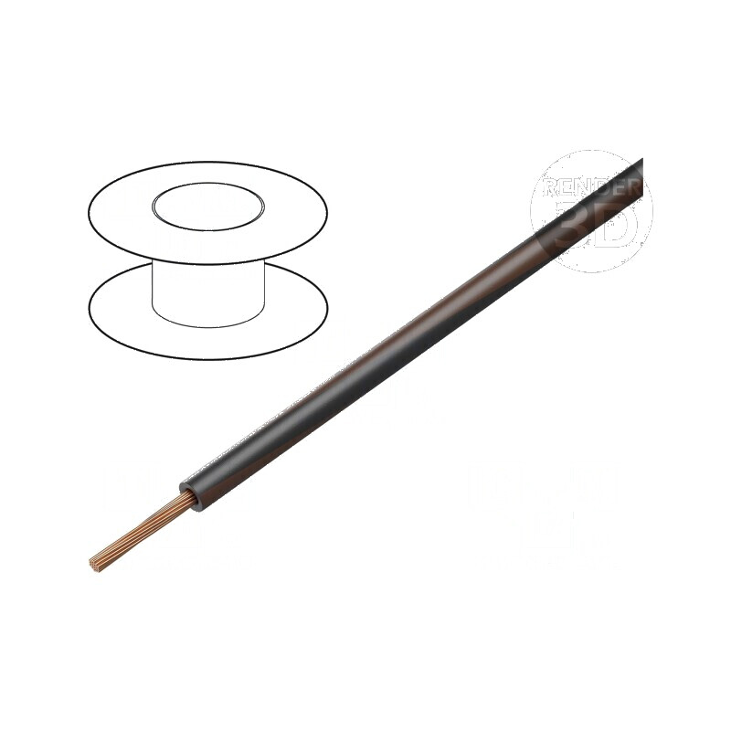 Cablu H05V-K 0,75mm2 PVC negru-maro 300V 500V | Electronic-mag.ro | Componente Electronice