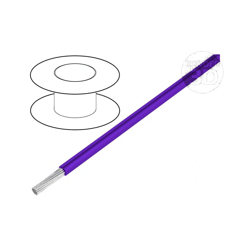 Cablu H05V-K Cu 0,75mm2 PVC violet 100m 300V 500V | Electronic-mag.ro | Componente Electronice