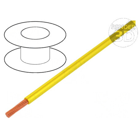Cablu H05V-K 0,75mm2 PVC galben 100m 300V 500V | Electronic-mag.ro | Componente Electronice