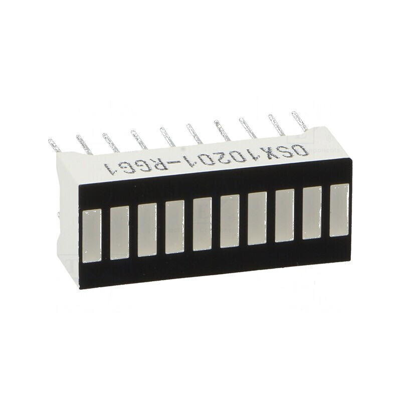 Afişaj LED riglă roşu şi verde 25,5x10,2x7,9mm | Electronic-mag.ro | Componente Electronice