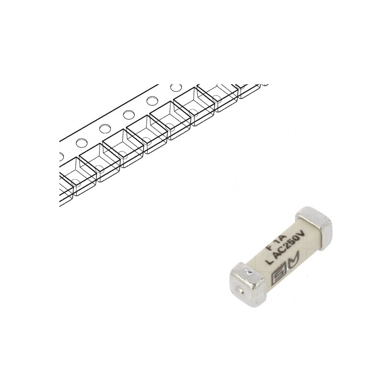 Siguranţă ardere rapidă 1A 250VAC 125VDC SMD cupru | Electronic-mag.ro | Componente Electronice