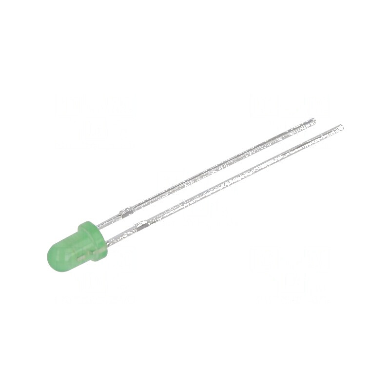 LED 3mm verde 15-50mcd 35° convex 2 termi | Electronic-mag.ro | Componente Electronice