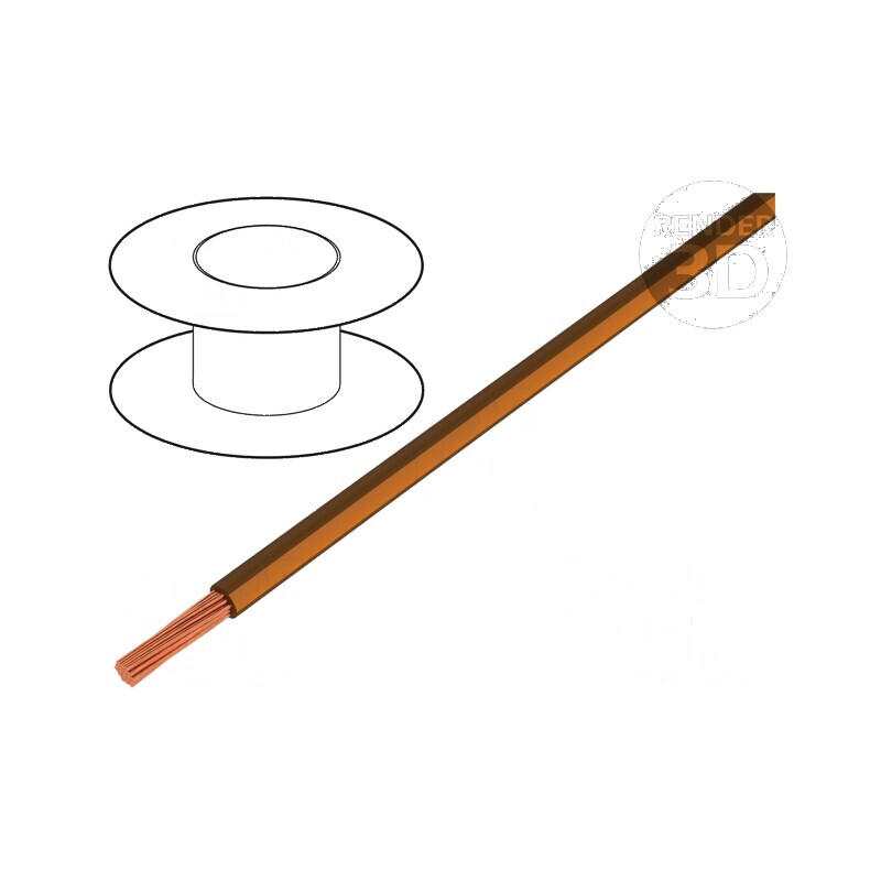 Cablu H05V-K 0,75mm2 PVC maro-portocaliu 100m | Electronic-mag.ro | Componente Electronice