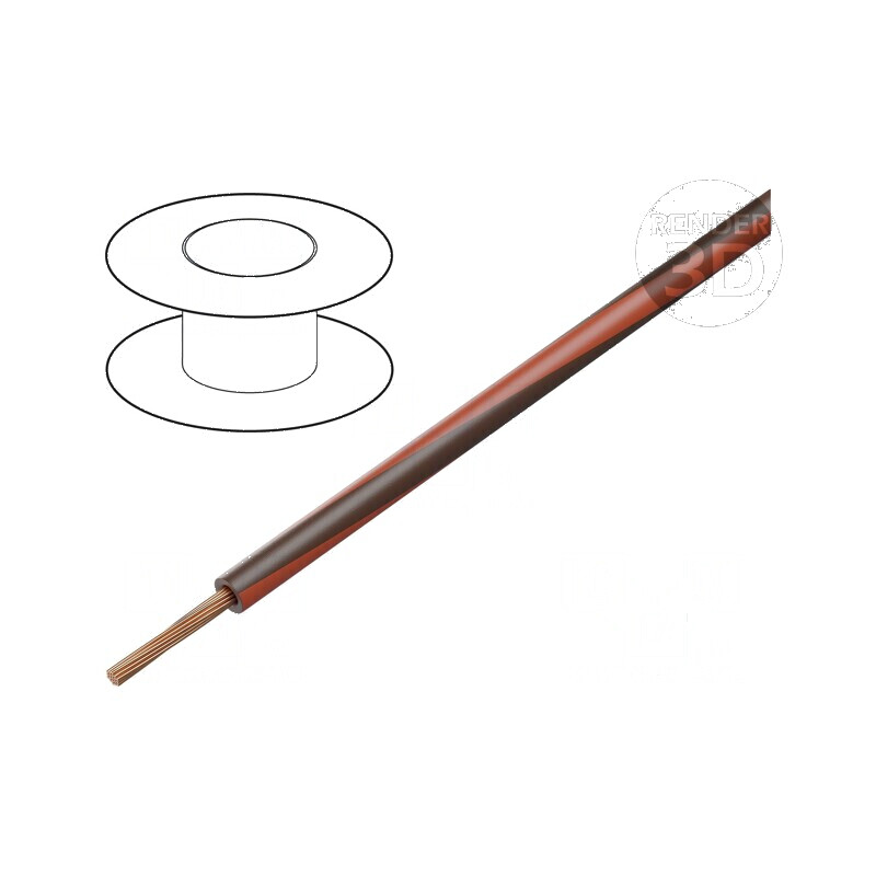 Cablu H05V-K 0,75mm² PVC maro-roșu 300V 500V | Electronic-mag.ro | Componente Electronice