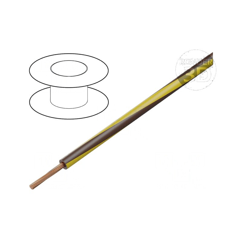 Cablu H05V-K 0,75mm² PVC maro-galben 300V/500V | Electronic-mag.ro | Componente Electronice
