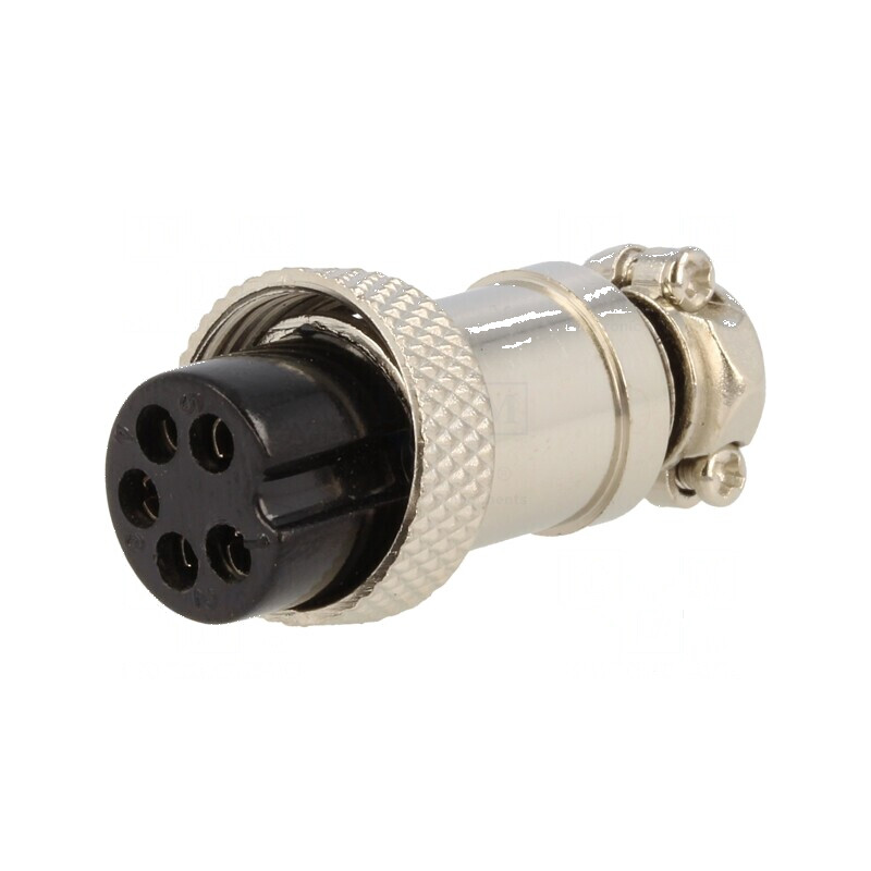 Conector microfon mufe mamă PIN 5 cablu drept | Electronic-mag.ro | Componente Electronice