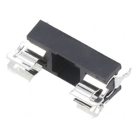 Clemă siguranţe cilindrice THT 5x20mm 6,3A 250VAC termoplast | Electronic-mag.ro | Componente Electronice