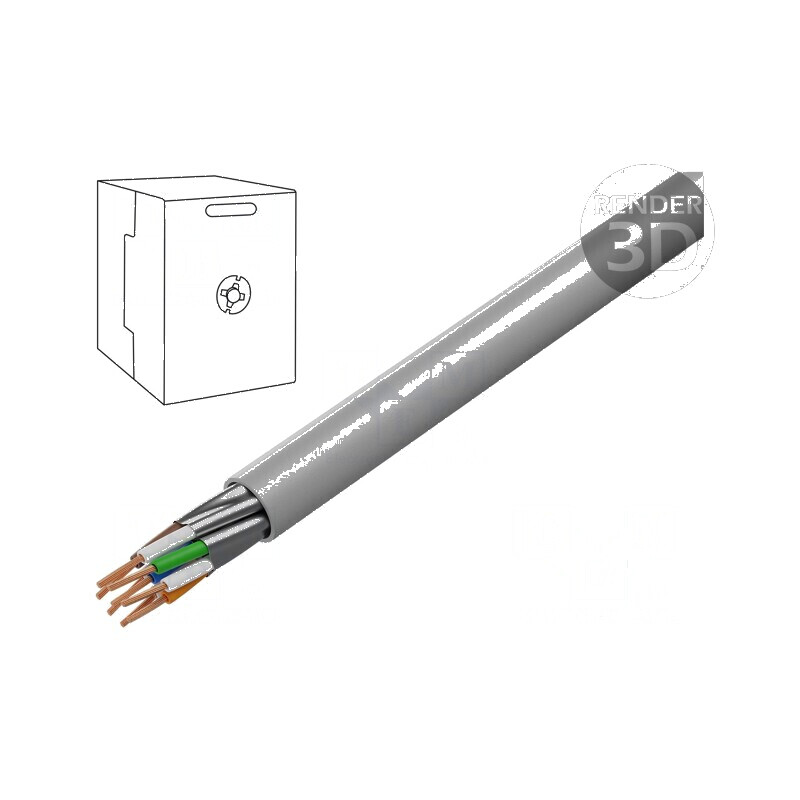 Cablu U/FTP 4x2x27AWG 6a litat Cu LSZH gri 305m Ø5mm | Electronic-mag.ro | Componente Electronice