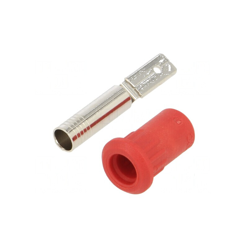 Conector banană 4mm soclu roşu 25A 30VAC 60VDC nichelat | Electronic-mag.ro | Componente Electronice Conector banană 4mm soclu roşu 25A 30VAC 60VDC nichelat | Electronic-mag.ro | Componente Electronice