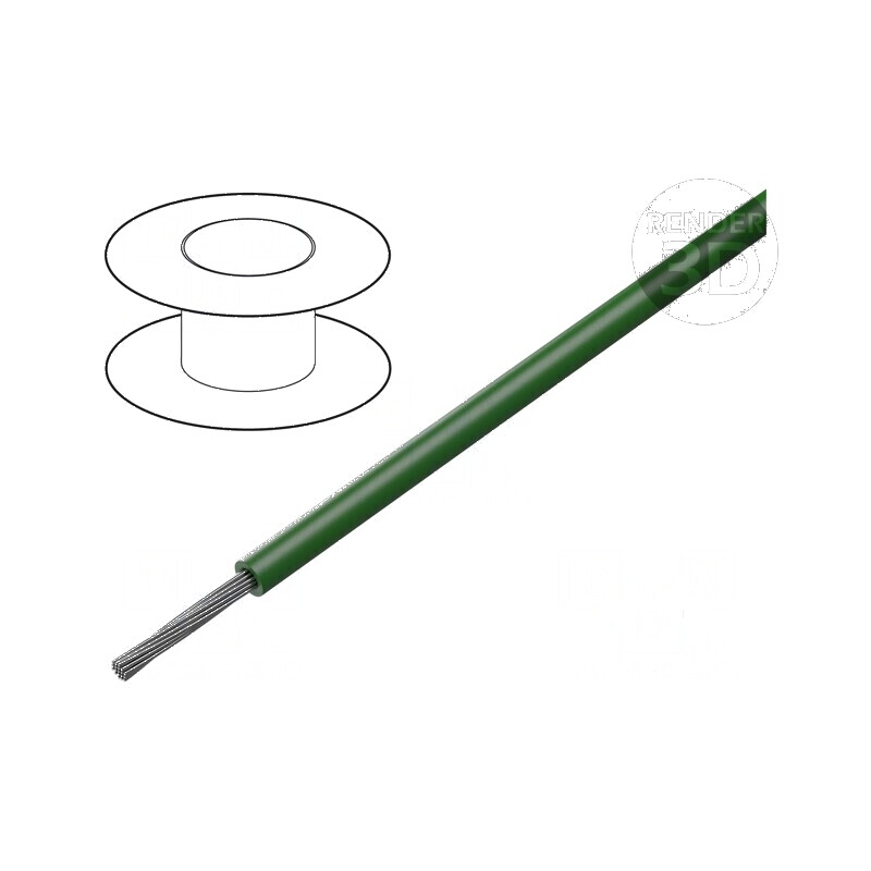 Cablu litat 22AWG PVC verde închis 300V 30m 100ft | Electronic-mag.ro | Componente Electronice