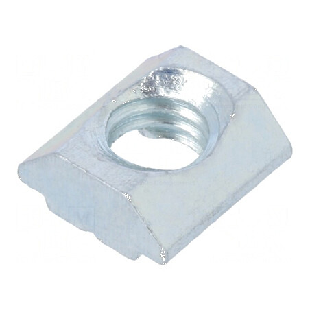 Piuliță pentru profil, lățime cant 6mm, oțel zincat, filet M6 | Electronic-mag.ro | Componente Electronice