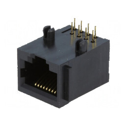 Conector RJ45 soclu 8p8c THT 90° | Electronic-mag.ro | Componente Electronice