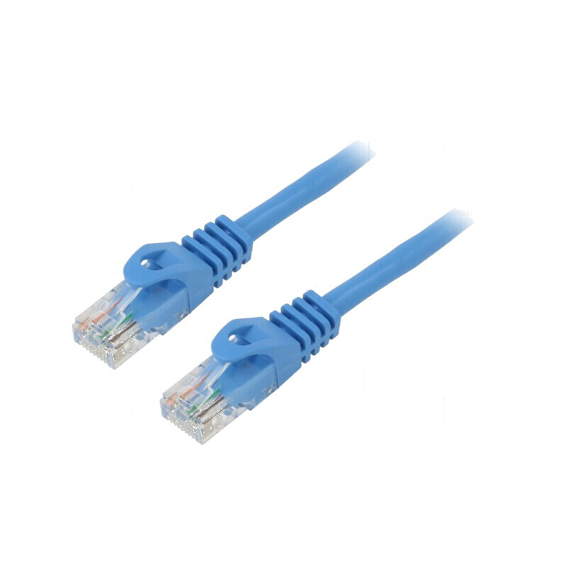 Cabluri patch U/UTP 5e CCA 1m 26AWG albastru PVC | Electronic-mag.ro | Componente Electronice