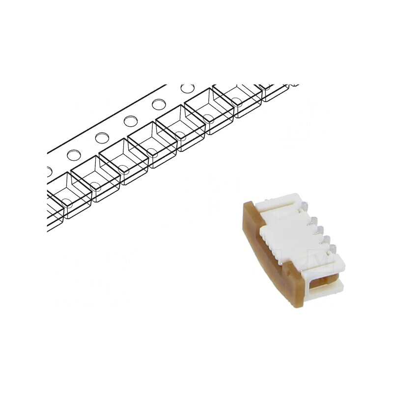 Conector FFC/FPC vertical ZIF SMT Slider 50V 500mA aurit | Electronic-mag.ro | Componente Electronice