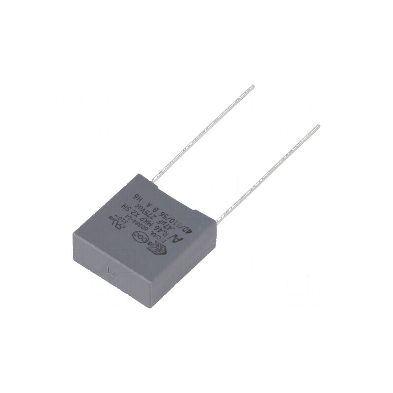 Condensator Polipropilenă X2 R46 Miniature 470nF THT ±20% | Electronic-mag.ro | Componente Electronice