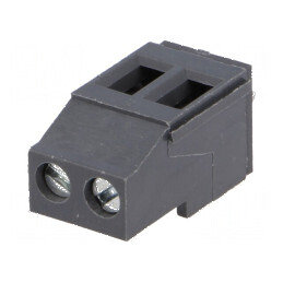 Regletă de conexiuni pentru PCB 90° 5mm 2 piste 20A | Electronic-mag.ro | Componente Electronice