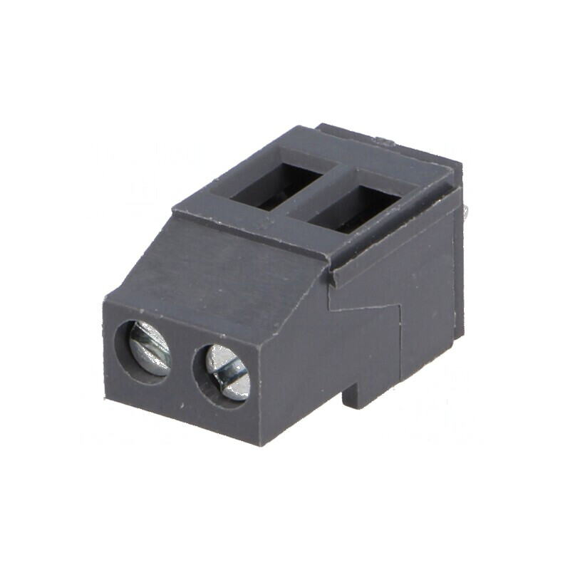 Regletă de conexiuni pentru PCB 90° 5mm 2 piste 20A | Electronic-mag.ro | Componente Electronice