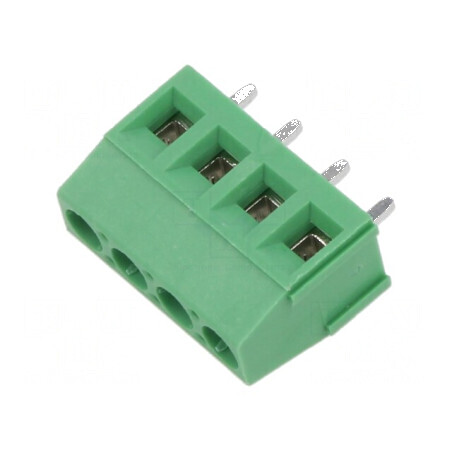 Regletă de conexiuni pentru PCB în unghi 5mm, 4 piste | Electronic-mag.ro | Componente Electronice
