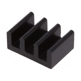 Radiator extrudat aluminiu negru 10mm L, 14mm W, 6mm H, 66K/W | Electronic-mag.ro | Componente Electronice