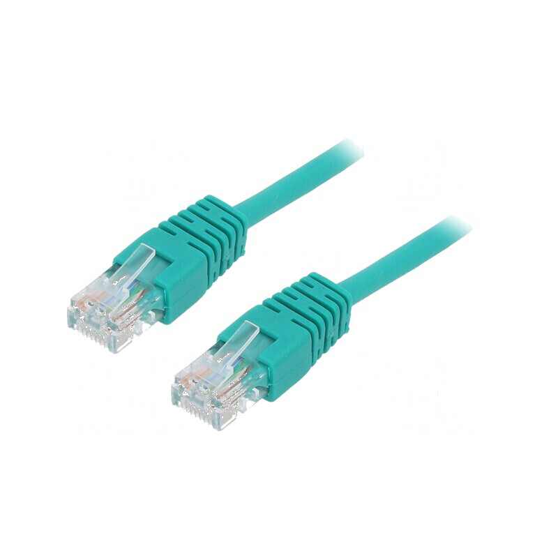 Patch cord U/UTP 5e litat CCA PVC verde 0,5m 26AWG | Electronic-mag.ro | Componente Electronice