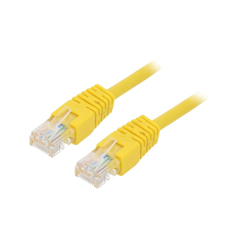 Patch cord U/UTP 5e 0,5m galben CCA PVC 26AWG | Electronic-mag.ro | Componente Electronice