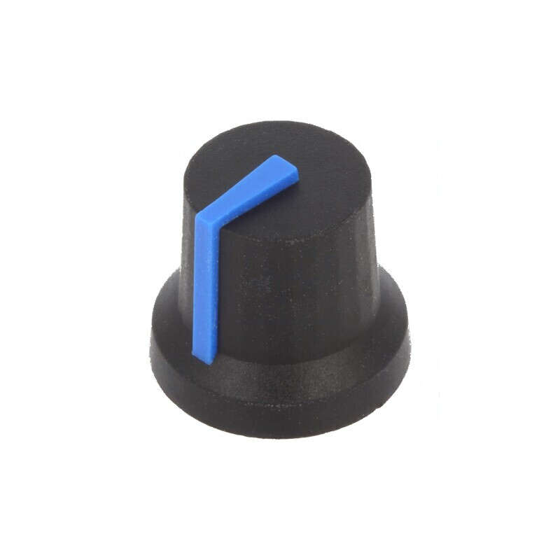 Buton rotativ cu indicator din plastic, Ø6mm, Ø16,8x14,5mm | Electronic-mag.ro | Componente Electronice