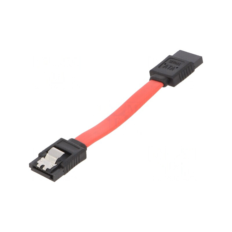 Cablu SATA III roșu, 0,1m, mufă din ambele părți | Electronic-mag.ro | Componente Electronice