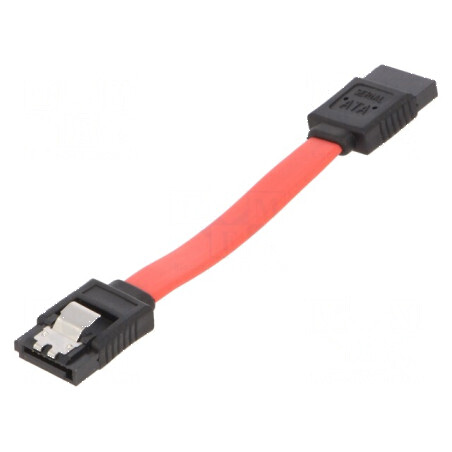 Cablu SATA III roșu, 0,1m, mufă din ambele părți | Electronic-mag.ro | Componente Electronice